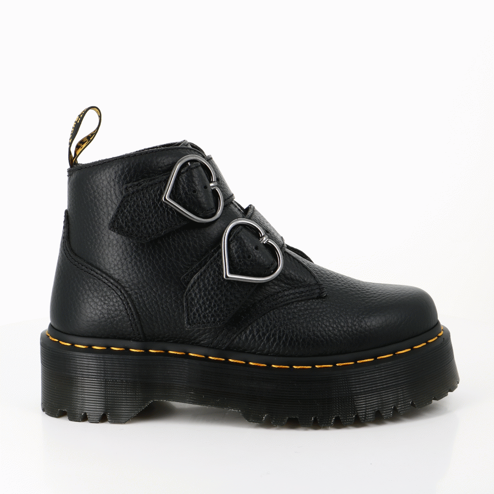 Nice Shoes Dr martens dr martens boots plateforme devon heart black milled nappa noir