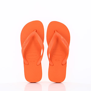 LES TROPEZIENNES MONATRES BLANC OR HAVAIANAS TOP NEON:ORANGE