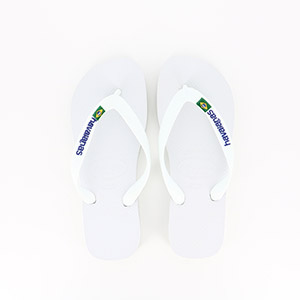 HAVAIANAS HAVAIANAS BRASIL LOGO WHITE<br>BLANC