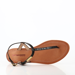 LES TROPEZIENNES MONACO BEIGE BRONZE LES TROPEZIENNES BILLY NOIR CROCO:NOIR