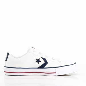 LES TROPEZIENNES SAC ROND JUTE NATUREL CONVERSE STAR PLAYER OX WHITE WHITE NAVY:BLANC