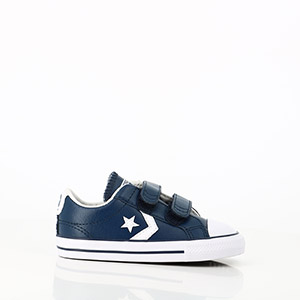LES TROPEZIENNES HIPSY OR CONVERSE BEBE STAR PLAYER EASY ON BASSE NAVY WHITE:BLEU