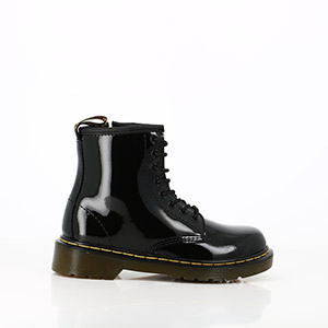 LES TROPEZIENNES HERISSON TAN DR MARTENS ENFANT BOOTS 1460 CUIR VERNI JUNIOR BLACK:NOIR