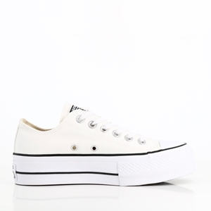 CONVERSE CONVERSE CHUCK TAYLOR ALL STAR LIFT CANVAS LOW TOP WHITE BLACK WHITE<br>BLANC
