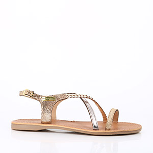 FITFLOP SANDALES LULU GLITZ SLIDES SILVER LES TROPEZIENNES HANANO OR MULTI:OR