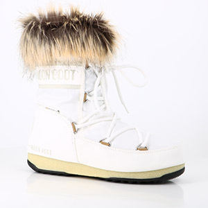 THE HOFF ALASKA WOMAN MOON BOOT MONACO LOW WP2 WHITE:BLANC