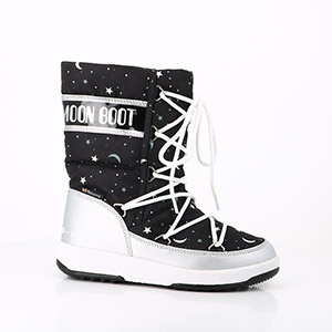 HAVAIANAS SLIM ANIMALS FASHION BLACK MOON BOOT ENFANT JR GIRLS.UNIVERSE WP SILVER BLACK:NOIR