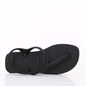 LES TROPEZIENNES CABAS JUTE NATUREL HAVAIANAS FLASH URBAN BLACK:NOIR