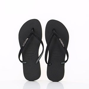 HAVAIANAS BRASIL LOGO RED HAVAIANAS SLIM GLITTER BLACK:NOIR