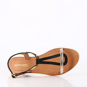 HAVAIANAS TOP TURQUOISE LES TROPEZIENNES HAMAT NOIR LEOPARD:NOIR