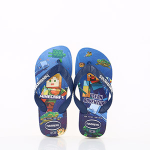 HAVAIANAS BEBE DISNEY CLASSICS II PINK HAVAIANAS ENFANT MINECRAFT WHITE:BLANC