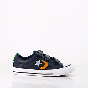 VICTORIA 125104 NEGRO CONVERSE ENFANT STAR PLAYER LEATHER TWIST EASY ON BASSE OBSIDIAN MIDNIGHT CLOVER:BLEU
