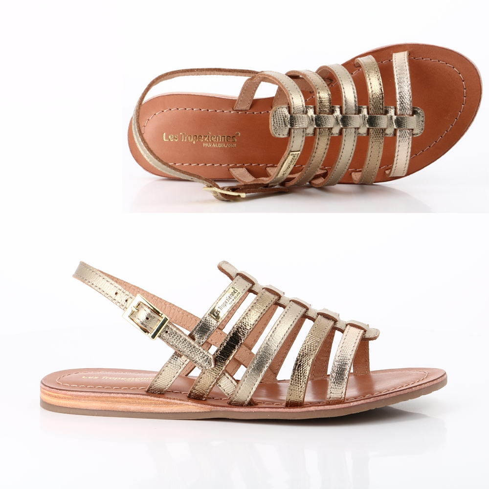 Nice Shoes Les tropeziennes les tropeziennes havapo or lezard or