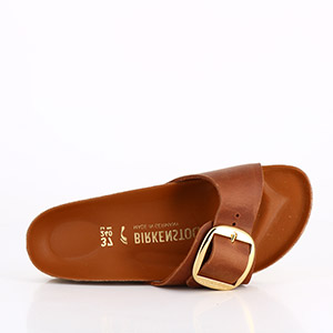 BIRKENSTOCK GIZEH CUIR GRAS HABANA BIRKENSTOCK MADRID BIG BUCKLE COGNAC:MARRON