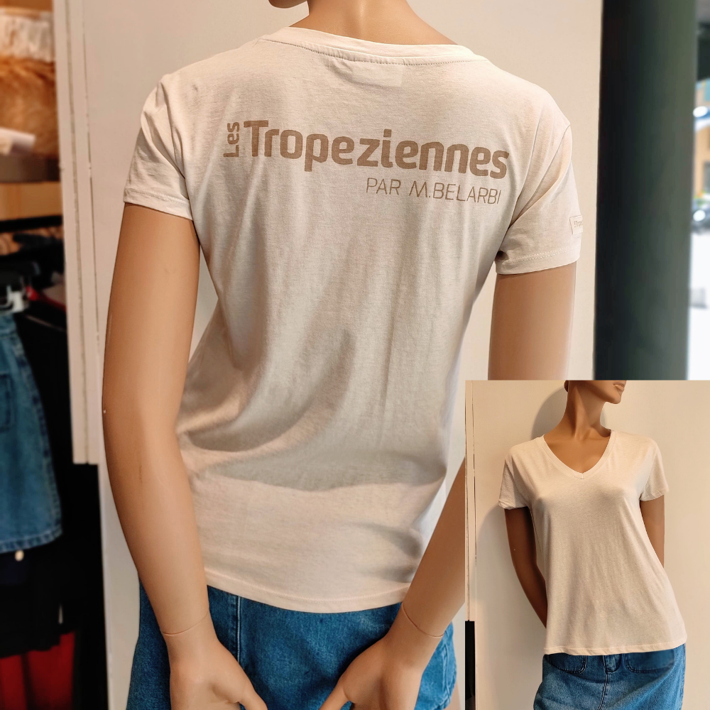 COLLONIL SEMELLE ENFANT LES TROPEZIENNES TEE SHIRT ONAGRE BEIGE SABLE