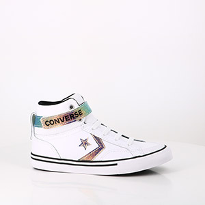 LES TROPEZIENNES HILAN NOIR SERPENT CONVERSE BEBE PRO BLAZE IRIDESCENT GLITTER BLANC NOIR BLANC:BLANC