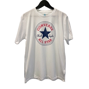 BOMBERS MEN HUMP NAVY CONVERSE CHUCK PATCH TEE WHITE