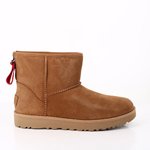 LES TROPEZIENNES ROBE ASTRACE NOIR UGG CLASSIC MINI LOGO ZIP CHESTNUT:MARRON