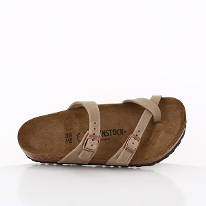 BIRKENSTOCK ARIZONA BF NEW BEIGE BIRKENSTOCK MAYARI CUIR HUILE TABACCO BROWN