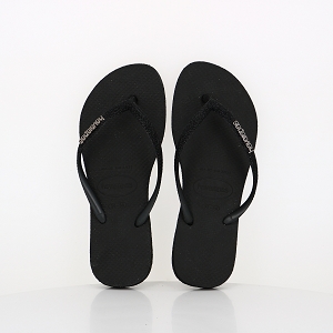 VICTORIA KAKI 1258222 HAVAIANAS SLIM SPARKLE II BLACK:NOIR