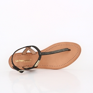 HAVAIANAS TOP LOGOMANIA RUBY RED LES TROPEZIENNES BILLY NOIR IRISE:NOIR