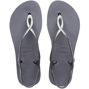 VICTORIA  8800105 NEGRO HAVAIANAS LUNA FLATFORM STEEL GRAY