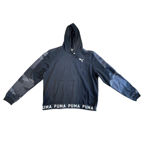 PUMA PUMA SWEAT A CAPUCHE TRAIN AOP HOODIE PUMA BLACK<br>NOIR