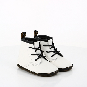 VICTORIA 1154100 NUDE DR MARTENS BEBE CHAUSSONS 1460 CUIR:BLANC