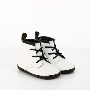 VICTORIA 1154100 NUDE DR MARTENS BEBE CHAUSSONS 1460 CUIR:BLANC