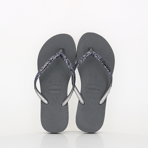 LES TROPEZIENNES CABAS NAMIB MARINE HAVAIANAS GLITTER II STEEL GREY:GRIS