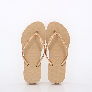 FITFLOP LULU TONGS EN CUIR DEEPEST BLUE HAVAIANAS SLIM FLATFORM GOLDEN:OR