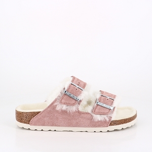 LES TROPEZIENNES SAC BLEU SHOPPING PANAMA BIRKENSTOCK ARIZONA SHEARLING PINK CLAY:ROSE