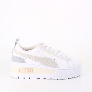 LES TROPEZIENNES GANGA ROSE GOLD PUMA MAYZE WEDGE PASTEL BLANC:BLANC