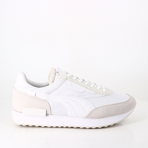 NAPAPIJRI BLACK TAUPE MAN NYLON SUEDE RUNNING PUMA RIDER PLAY ON WHITE:BLANC
