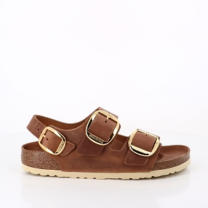 LES TROPEZIENNES HELMET OR BIRKENSTOCK MILANO BIG BUCKLE CUIR COGNAC:MARRON