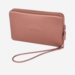HAVAIANAS SQUARE LOGO METALLIC BLACK HAVAIANAS MINI BAG PLUS COOL METALLIC GOLDEN BLUSH