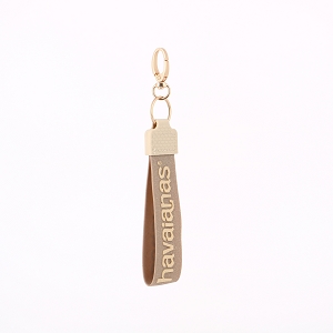 LES TROPEZIENNES HODAXA NOIR HAVAIANAS KEYCHAIN RUBBER GLITTER GOLDEN