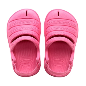NAPAPIJRI WHITE NAVY HAVAIANAS ENFANT CLOG CYBER PINK