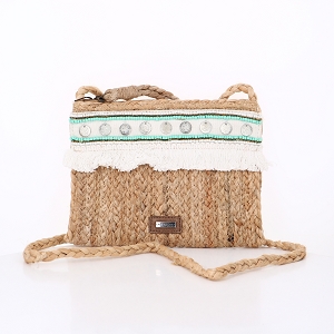 NO NAME ARCADE STRAPS SIDE MASTER FOOGY SAND LES TROPEZIENNES POCHETTE JUTE NATUREL