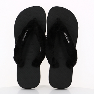 HAVAIANAS BEBE BRASIL LOGO GREEN HAVAIANAS TOP HOME FLUFFY BLACK