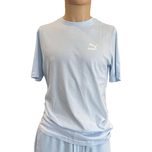 BIRKENSTOCK ARIZONA DESERT DUST INDIGO BLUE PUMA TEE SHIRT CLASSICS SMALL LOGO  ICY BLUE