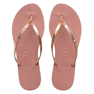 HAVAIANAS ENFANT SLIM PRINCESSE PINK LEMONADE HAVAIANAS YOU METALLIC CROCUS ROSE