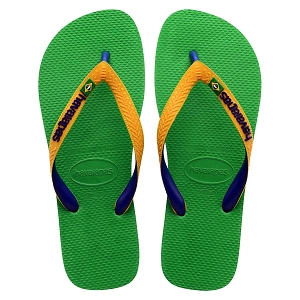 LES TROPEZIENNES LOTU SHORT BLANC HAVAIANAS BRASIL MIX LEAF GREEN MARINE BLUE