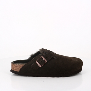  BIRKENSTOCK BOSTON SHEARLING MOCCA FEMME:MARRON