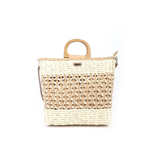 HAVAIANAS CLUTCH BLACK LES TROPEZIENNES PANIER NATURAL
