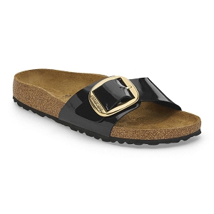 BIRKENSTOCK BIRKENSTOCK MADRID BIG BUCKLE PATENT BLACK GOLD<br>