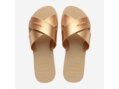 VICTORIA 6613 HAVAIANAS AQUA METALLIC GOLDEN