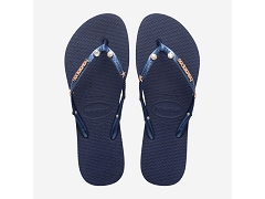 HAVAIANAS HAVAIANAS SLIM LUXURY AQUA NAVY BLUE<br>.