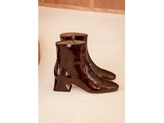 BOBBIES BOBBIES ELINE GANACHE CUIR VERNI FROISSE<br>