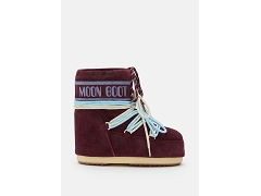  MOON BOOT ICON LOW SUEDE LACES BURGUNDY